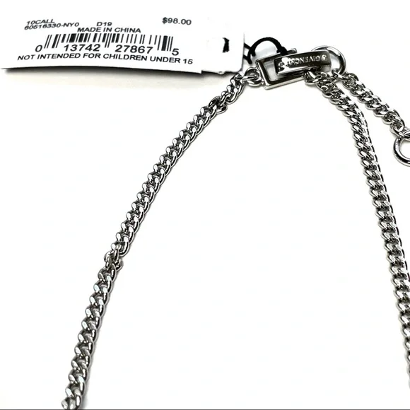 Givenchy | NWT Double Layered Crystal Rhodium Pave Y-Necklace - Picture 11 of 15